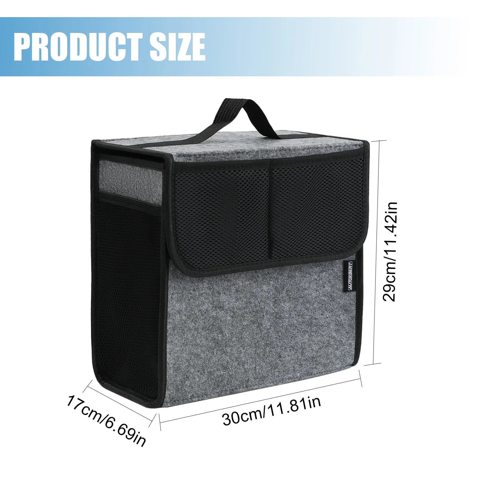 Collapsible Felt Car Trunk Organizer – Portable Boot Storage Bag