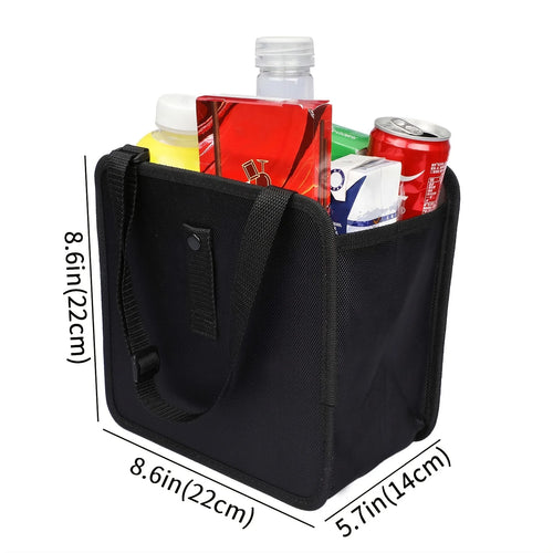 Car Seat Back Organizer with Hanging Trash Bin & Armrest Storage